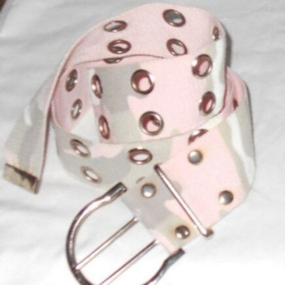 Vintage Comouflage Double Eyelet Holes Belt